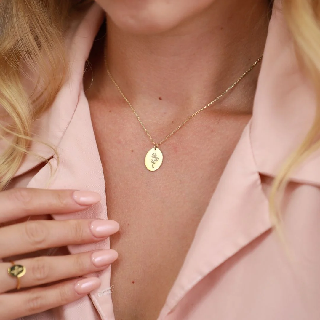 Birth Month Flower Necklace - Image 3