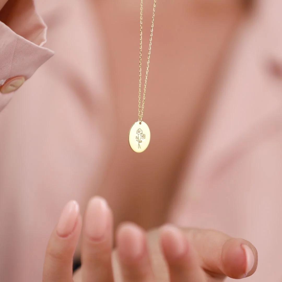 Birth Month Flower Necklace - Image 4