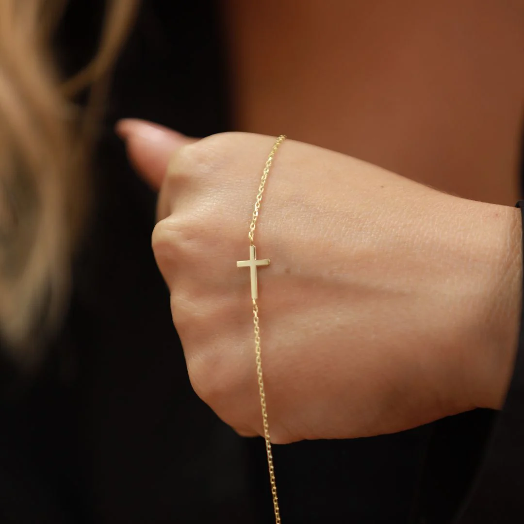 Dainty Cross Bracelet - Image 3
